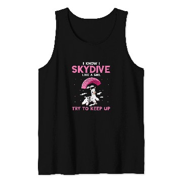 Discover Llama Pet Skydiving Llama I Know I Skydive Paragliding Parachuting Tank Tops