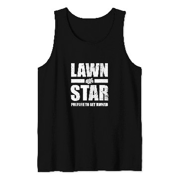 Discover Lawn Mower Fun Corn Star Yard Work Lawn Tractor Tank Tops