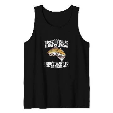 Discover Fishing Fun Redfish Fisherman Accessories Rod Lure Redfish Fishing Tank Tops