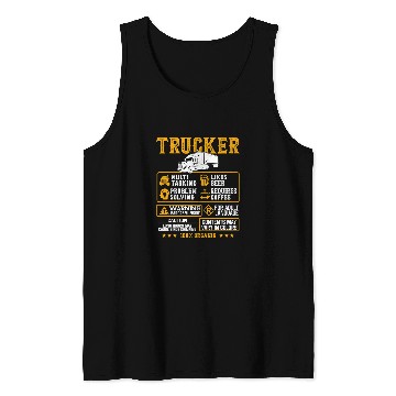 Discover Truck Fun Trucker Multi Tasking Problem Solving TruckerFunny Truck Driver 26 Tank Tops