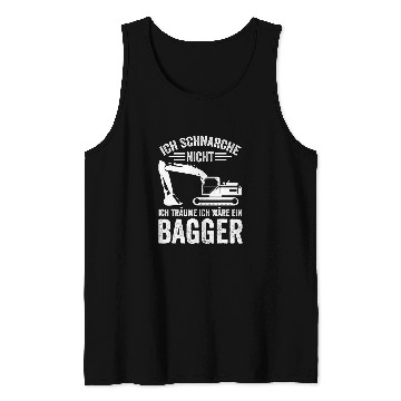 Discover Excavator Fun Construction Site Digger Driver Construction Worker Funny Tank Tops