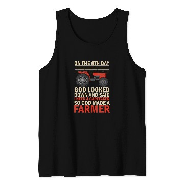Discover Tractor Fun driving God Made A Farmer Harvester Tractor Driver Agriculture Tank Tops