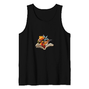 Discover Book Fun Robin Reading Tank Tops