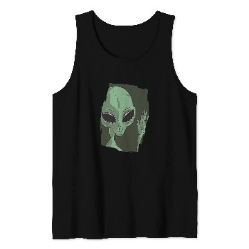 Discover Aliens UFO Waving 2I Aliens Greetings UFO Tank Tops