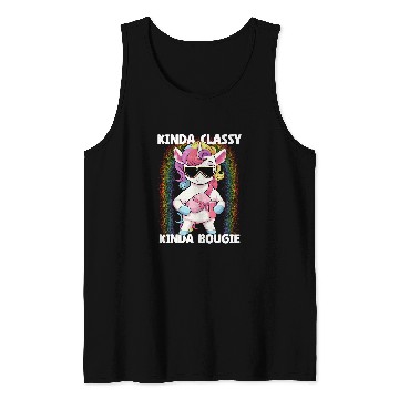 Discover Unicorn Pet Kinda Classy Kinda Bougie Unicorn Bougie Tank Tops