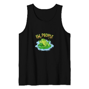 Discover Frog Pet Ew People Frog On Lily Pad Water Tank Tops