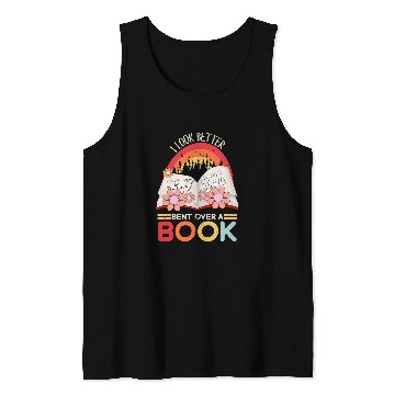 Discover Book Fun I Look Better Bent Over A Book Retro Reading Club Matching Tank Tops