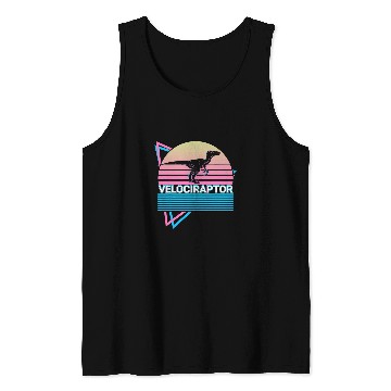 Discover Dinosaur Pet Velociraptor Dinosaur Retro Tank Tops