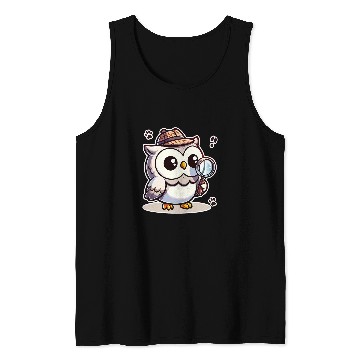 Discover Sleuthing Night 2Detective Owl 2Animal Owlet 2Sleuths Tank Tops