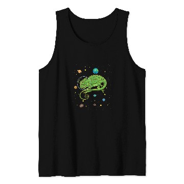 Discover Chameleon Pet In Space Chameleon Lover Tank Tops