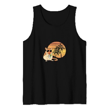 Discover Gerbil Pet Lover Summer Lemonade Aviator Sunglass Palm Tree Tank Tops