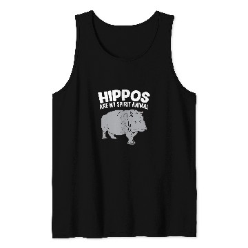 Discover Hippo Pet Hippos Are My Spirit Animal Tank Tops