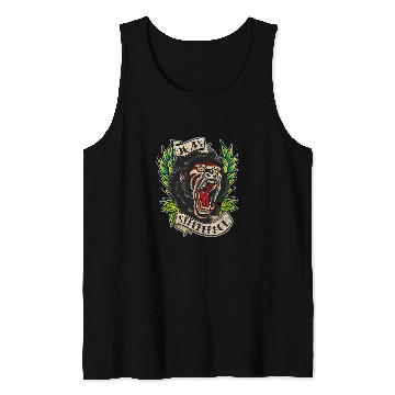 Discover Gorilla Pet 964 Silverback Gorilla Traditional Tattoo style gym Tank Tops