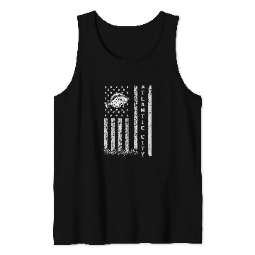 Discover Fishing Fun Atlantisc City NJ for Fluke Fishing Fishermen Tank Tops