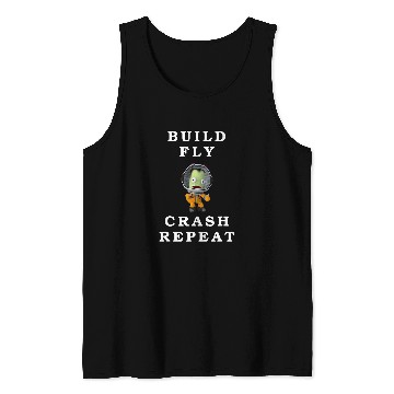 Discover Astronaut Job Space Build Fly Crash Repeat Animation Program Tank Tops