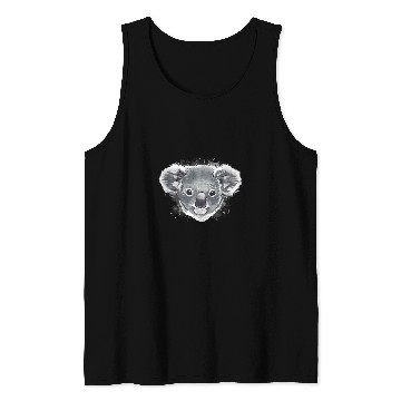 Discover Koala Pet Face Drawing Tank Tops