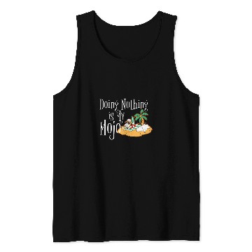 Discover Sheep Pet Doing Nothing Is My Mojo Sheep On Beach Drinking Margarita Tank Tops