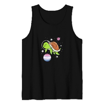 Discover Turtle Pet Astronaut Bigender Pride Tank Tops