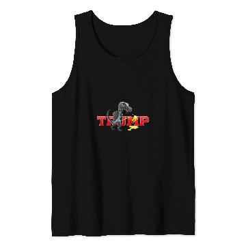 Discover Dinosaur Pet Trump Dinosaur Peeing on AntiTrump Liberal Tank Tops
