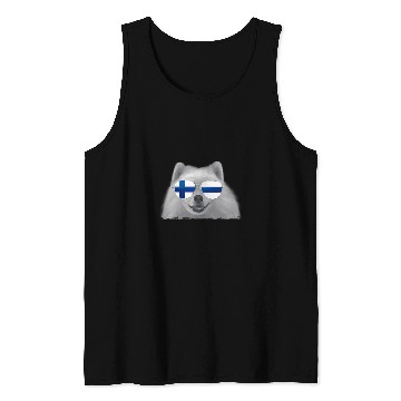 Discover Samoyed Pet Dog Finland Flag Sunglasses Tank Tops