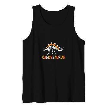 Discover Dinosaur Pet Skull Candy Corn Candysaurus Skeletons Dinosaur Halloween Tank Tops