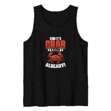 Discover Fishing Fun Crabs Funny Crabbing Season Crab Fishing Enthusiast Crab Fisherman Tank Tops