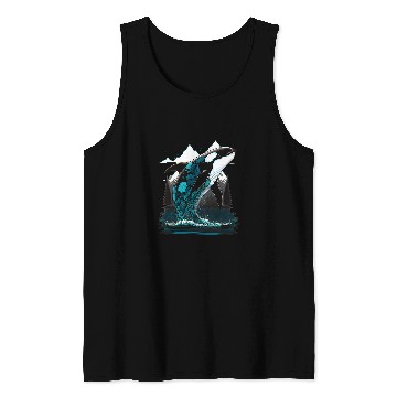Discover Whale Pet Colourful mystical orca whale watching dolphin pottWhale Pet Tank Tops