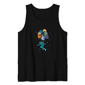 Discover Astronaut Job Space Balloons Moon Mars Planets Tank Tops