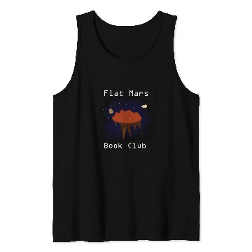 Discover Book Fun Flat Mars Book Club Tank Tops