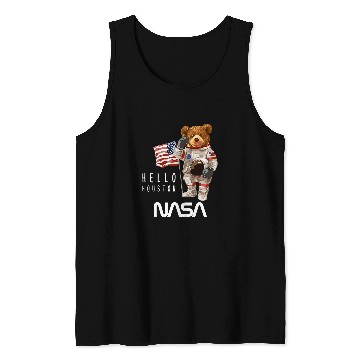 Discover Astronaut Job NASA Astronaut TeddyBear Worm Tank Tops