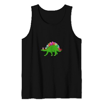 Discover Dinosaur Pet Easter Stegosaurus Bunny Eggs Kids Boys Girls Tank Tops