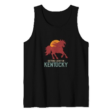 Discover Horse Pet vintages Getting Lucky In Kentucky Horse Race Tank Tops