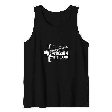 Discover Excavator Fun Two types crane guide crane construction site construction worker Tank Tops