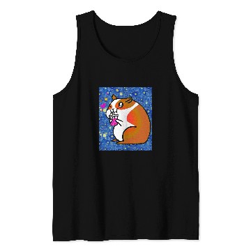 Discover Hamster Pet Starry Night Kawaii Bubble Tea Hamster Tank Tops