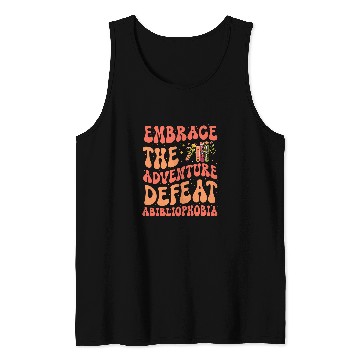 Discover Book Fun Reader Literature Abibliophobia Tank Tops