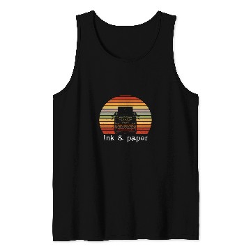 Discover Book Fun Writer Typewriter Retro Ink And Paper Reading Tank Tops