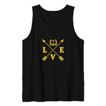 Discover Book Fun Literary Book Reading Cute Trendy Arrow Basic Bohemian Style Tank Tops