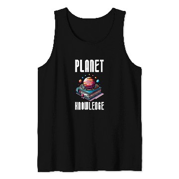 Discover Book Fun Planet Knowledge Science Teacher And Physicist Book Tank Tops