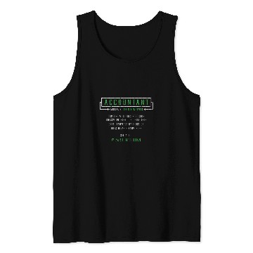 Discover Accountant Job Definition Wizard Magician Accounting Funny CPA Tank Tops