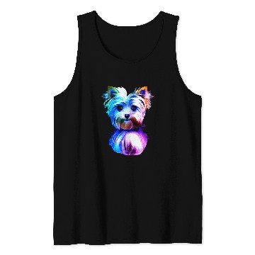 Discover Yorkshire Pet Yorkie Colorful Art Yorkshire Terrier Tank Tops