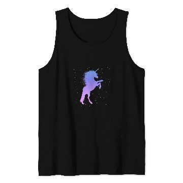 Discover Unicorn Pet Magic Horse Celestial Stars Starry Night Sky Graphic Tank Tops