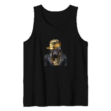 Discover Gorilla Pet Grumpy Gorilla as Hip Hop Rapper Rapping Primate Tank Tops