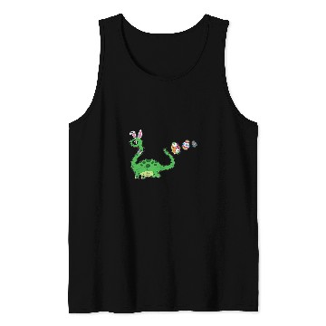 Discover Dinosaur Pet Bunny Ears Easter Egg Hunting Brontosaurus Spring Tank Tops