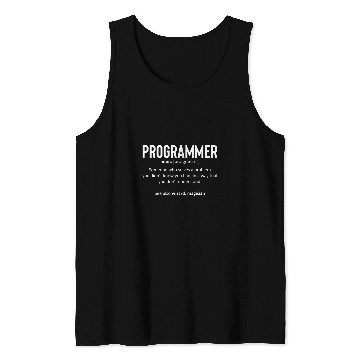 Discover Funny Programmer Definition Computer Wizard Magician Tank Tops