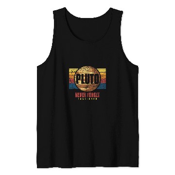 Discover Astronaut Job Pluto Never Forget Science Space Retro Tank Tops