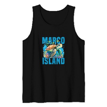 Discover Turtle Pet Marco Island Vacation Sea Turtle Ocean Florida Beach Trip Tank Tops