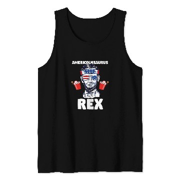 Discover Dinosaur Pet Americolnsaurus rexs Abraham Lincoln Tank Tops