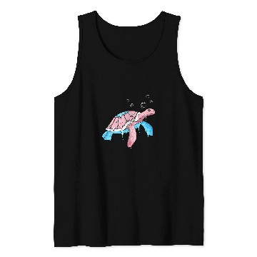 Discover Turtle Pet LGBT Transgender Pride Trans Flag Sea Turtle Subtle Tank Tops