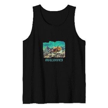 Discover Turtle Pet Maldives Vacation Sea Turtle Scuba Diving Tank Tops