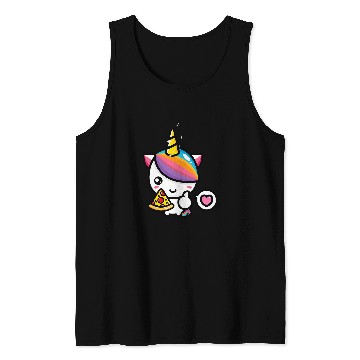 Discover Unicorn Pet with Pizza Pizza Tank Tops
